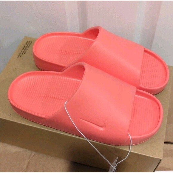 Woman's Chunky Slip On Sandals Nike Calm Slide - NWT Size 8 Magic Ember - Picture 6 of 10